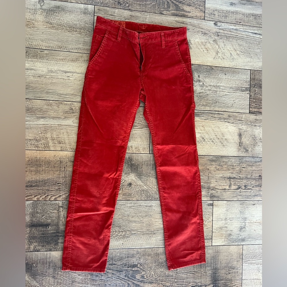 Dockers Red Corduroy Alpha Slim Pants